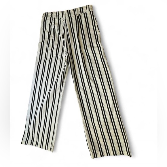 🖤 REFORMATION Logan Ultra High Rise Wide Leg Jeans, Black & White "PA Stripe" - Picture 5 of 14